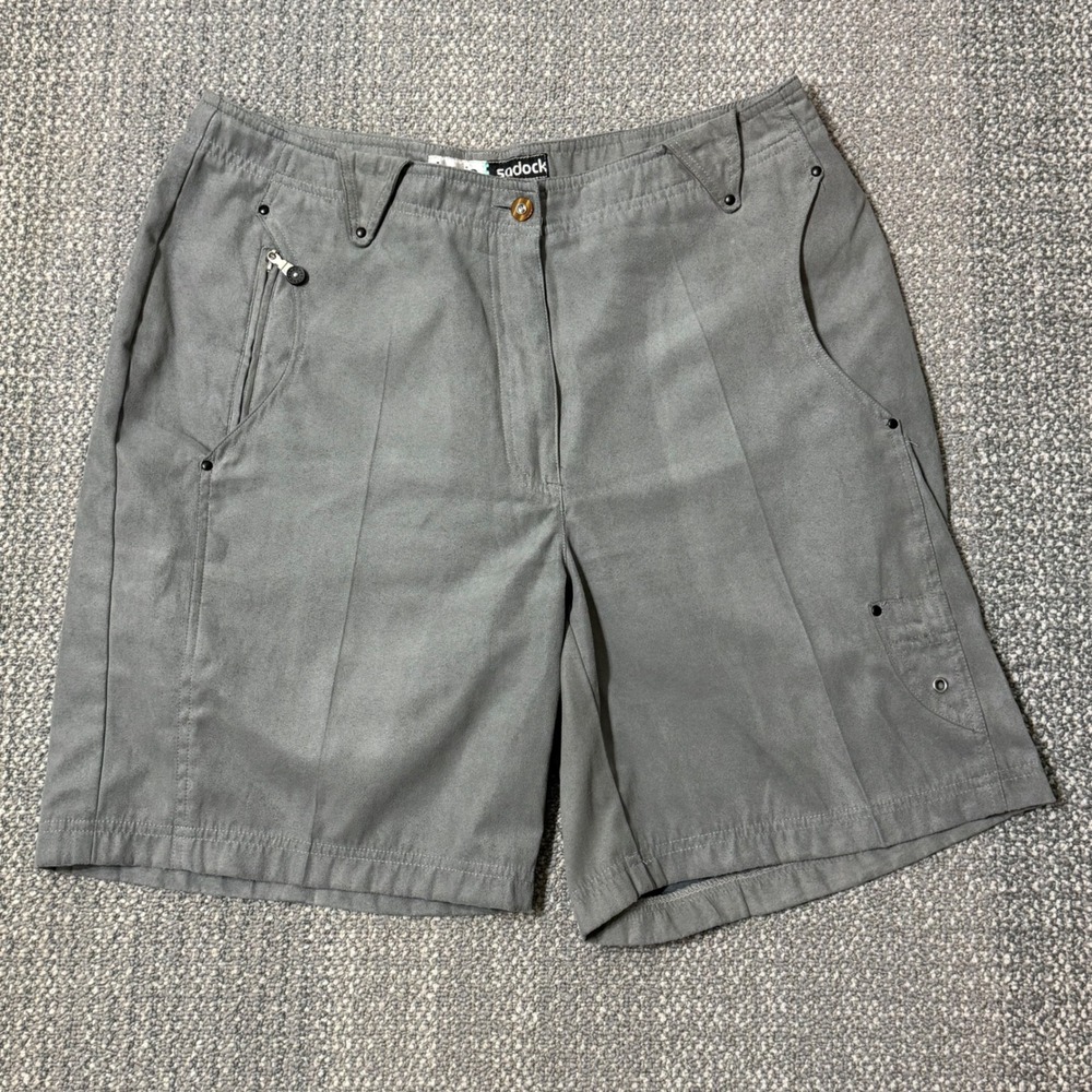 Jamie Sadock Faux Suede Golf Shorts Women's Size 12 Gray Casual